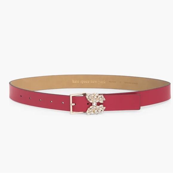 kate spade Accessories - Kate Spade New York 32mm rhinestone butterfly metal buckle belt size Large/L
